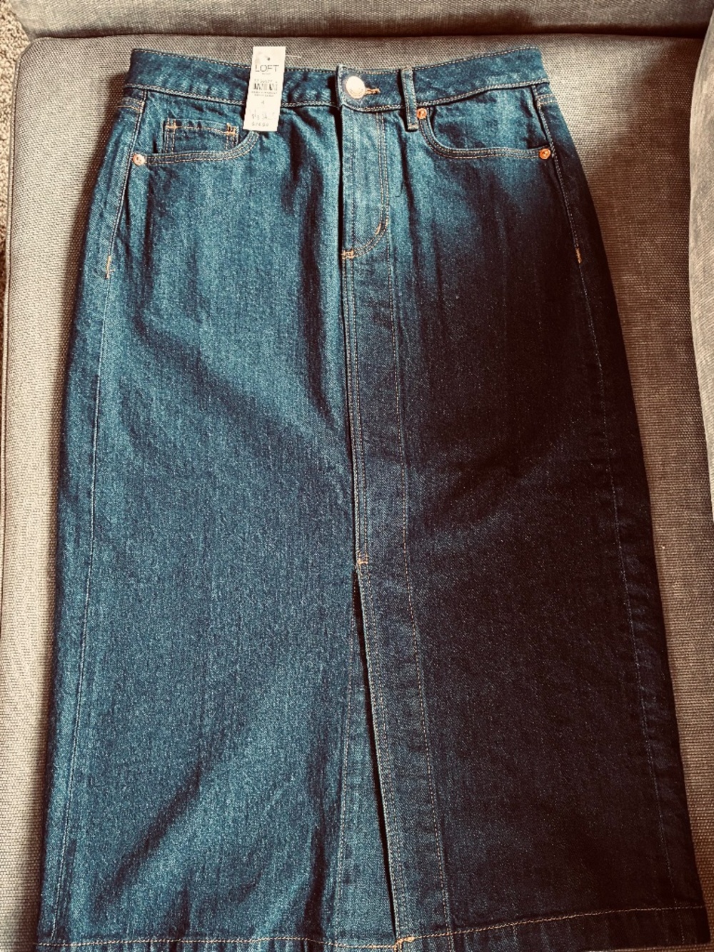 Ann Taylor Loft Outlet Jeans long skirt Size 4 (small) New with Tag